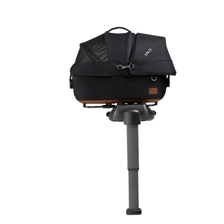 small pet car seat on base, onyx