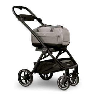 Tavo Pets Dupree II crash-tested pet car seat and Roscoe pet stroller frame in Merle gray