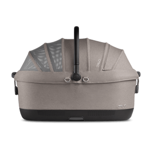 A Maeve iso 7x  Pet Car Seat in the fashion merle from the side with the canopy closed