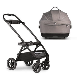 Maeve iso crash tested pet car seat and Roscoe compact dog stroller