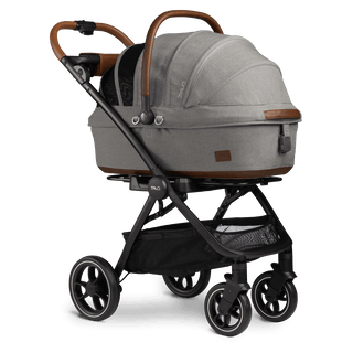 medium pet carrier with canopy on stroller