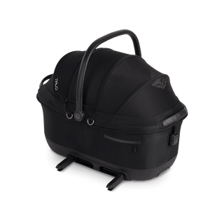 Maeve iso6x pet car seat in the onyx fashion shown from the side with its integrated ISOFIX latches out 
