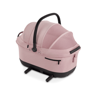 Maeve iso6x pet car seat in the sakura fashion shown from the side with its integrated ISOFIX latches out 