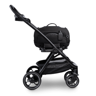 Tavo Pets Dupree I crash-tested dog car seat on Roscoe dog stroller frame in Onyx black