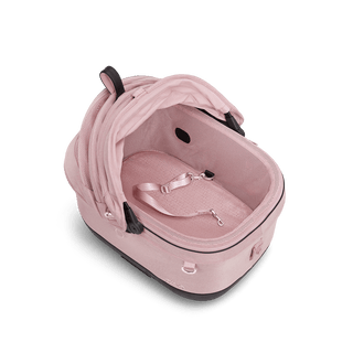 Maeve iso5x Wind pet car seat in the sakura fashion shown from above with the mesh mattress pad.