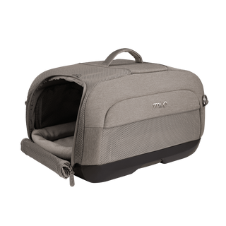 Tavo Pets Dupree I crash-tested pet car seat in Merle gray with open side