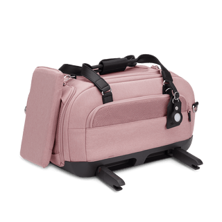 Dupree II pet car seat in the sakura fashion showing the Side Impact Protection Guard attached and the integrated ISOFIX latches out - view 4