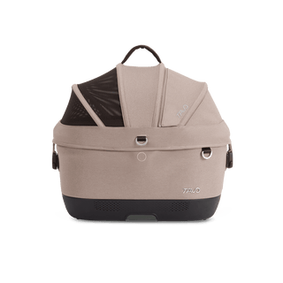 Maeve iso5x pet car seat in the fawn fashion shown from the front.