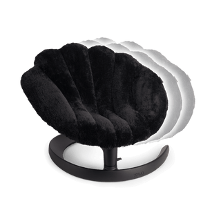 the shell pet bed with the swaying position shown  in the fashion onyx 