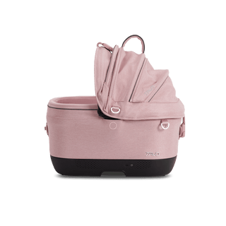 Maeve iso5x pet car seat in the sakura fashion shown from the front with its canopy open on the right