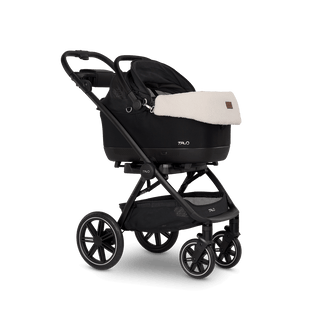 The maeve series reversible chin rest attached to the maeve travel system showing the comfort side