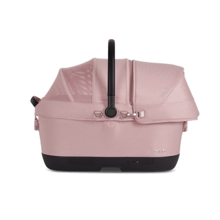 
Maeve iso6x pet car seat in the sakura fashion shown from the front with its Side Impact Protection Guard attached