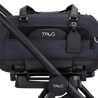 A close up of the Dupree II pet car seat in the astral fashion attached to the Dupree adaptor on the Roscoe Stroller Frame