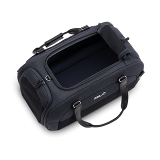 Dupree II pet car seat in the astral fashion shown from the top showing the top window unzipped  - view 7