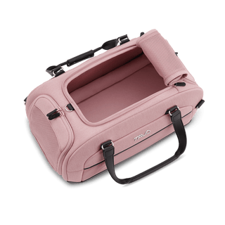 Dupree II pet car seat in the sakura fashion shown from the top showing the top window unzipped 
- view 7