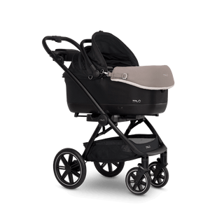 The maeve series reversible chin rest attached to the maeve travel system showing the jersey side
