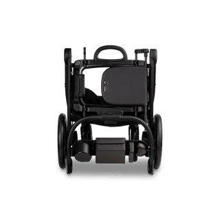 The Adapter for Hendrick Pet Car Seat attached to the Roscoe Trek Stroller frame while folded