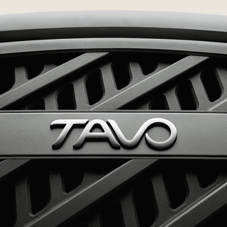A close up of the Everett L crash-tested pet cargo crate showing the Tavo logo