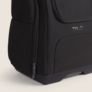 Close-up of zippers on the side of the Kamella pet backpack showing self-locking capability.