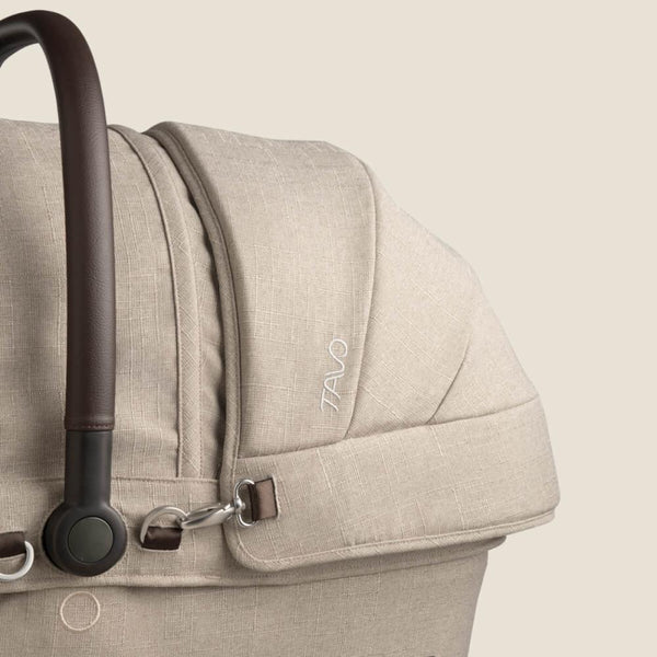 Side Impact Protection (SIP) guard on the Maeve pet car seat in Fawn fashion