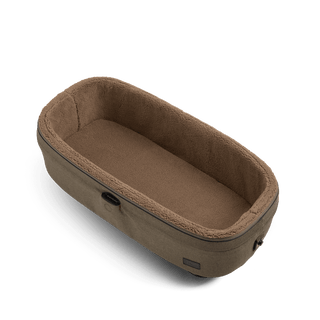 medium pet bed with plush lining, brindle