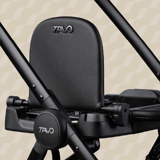 A zoomed in photo showing the Dupree Adapter on Roscoe Pet Stroller Frame 